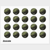 Sticker Rond Bijoux feuille Mariage vert ID830 rond classique (Feuille)