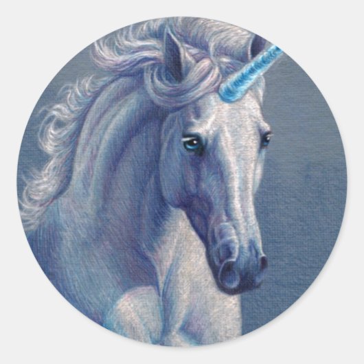 Sticker Rond Bijoux la licorne (Devant)