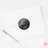 Sticker Rond Bijoux Mariage feuille feuille argent ID830 (Enveloppe)