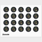 Sticker Rond Bijoux Spider Crâne et Roses Glam Gothic Party (Feuille)