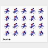 Sticker Rond Biker Auatralian (Feuille)
