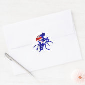 Sticker Rond Biker Auatralian (Enveloppe)