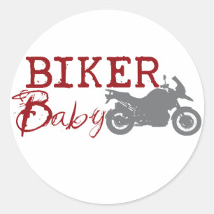 Sticker Rond Biker Baby