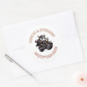 Sticker Rond Biker Life est un voyage (Enveloppe)