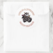Sticker Rond Biker Life est un voyage (Sac)