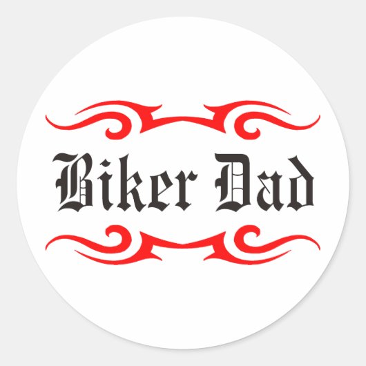 Sticker Rond Biker Papa (Devant)