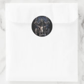 Sticker Rond Biker Skeleton (Sac)
