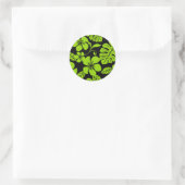 STICKER ROND BIKINI ROSE (NOIR/LIME) BÂTIMENT ROND CLASSIQUE (Sac)