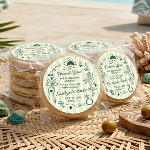 Sticker Rond Bikinis & Martinis Cadeau de Fête de Bachelorette