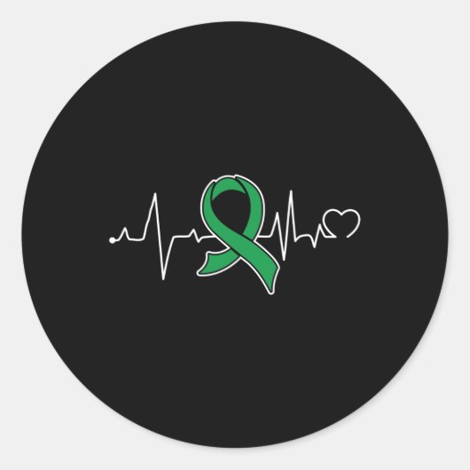 Sticker Rond Bile Duct Cancer Awareness Supporter Ruban (Devant)