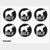 STICKER ROND BILF BLANC (Feuille)