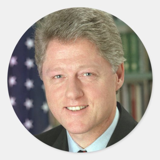 Sticker Rond Bill Clinton (Devant)