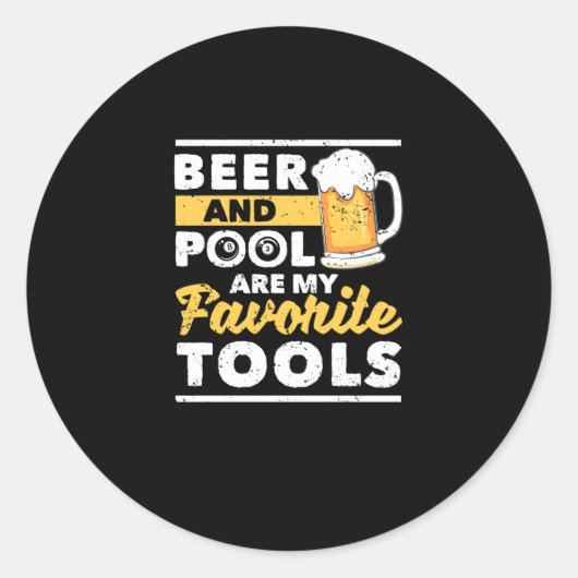 Sticker Rond Billard amusant billard 8 billard (Devant)