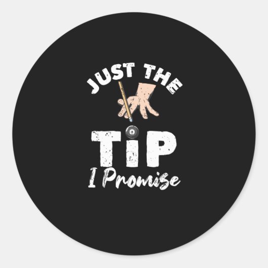 Sticker Rond Billard amusant snooker 8 balle 9 balle (Devant)