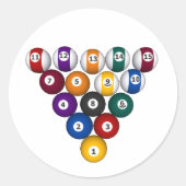 Sticker Rond Billard : Billard : Billard (Devant)