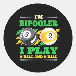 Sticker Rond Billard Billard Billard Billard Je suis Bipooler 9