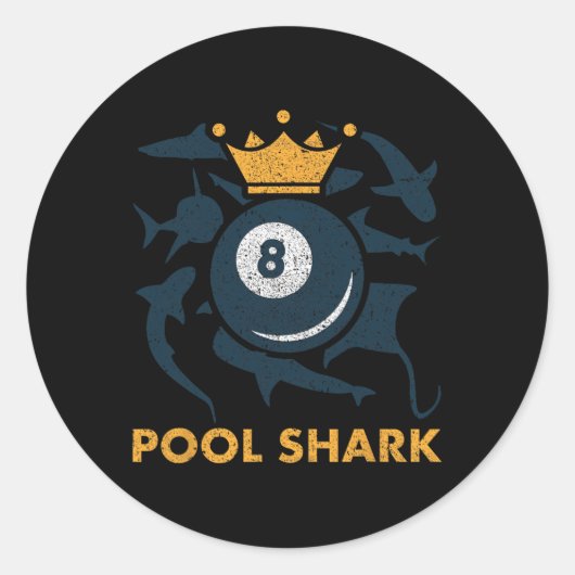 Sticker Rond Billard de billard de billard de billard de billar (Devant)