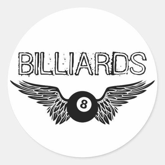 Sticker Rond billard de huit volants (Devant)