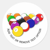 Sticker Rond Billard de jeu de piscine (Devant)