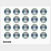 Sticker Rond Billard Dix Balles (Feuille)
