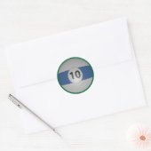 Sticker Rond Billard Dix Balles (Enveloppe)