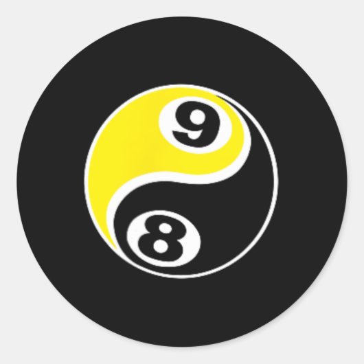 Sticker Rond Billard Pool Shirt 8 Ll 9 Ll Skull Tee (Devant)