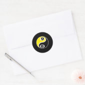Sticker Rond Billard Pool Shirt 8 Ll 9 Ll Skull Tee (Enveloppe)