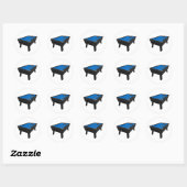 Sticker Rond Billard : Tapis Bleu : (Feuille)