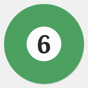 Sticker Rond Billard vert solide 6