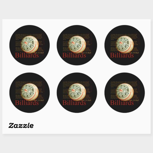 Sticker Rond Billards (Feuille)