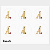 Sticker Rond Billet de cricket (Feuille)