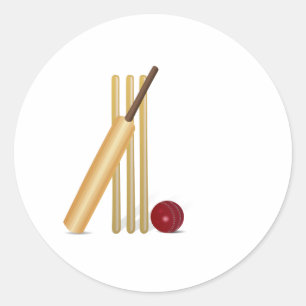 Sticker Rond Billet de cricket