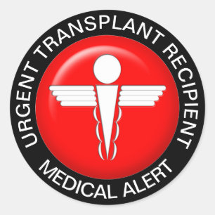 Sticker Rond Billets d'alerte Médicale - Destinataire de la tra