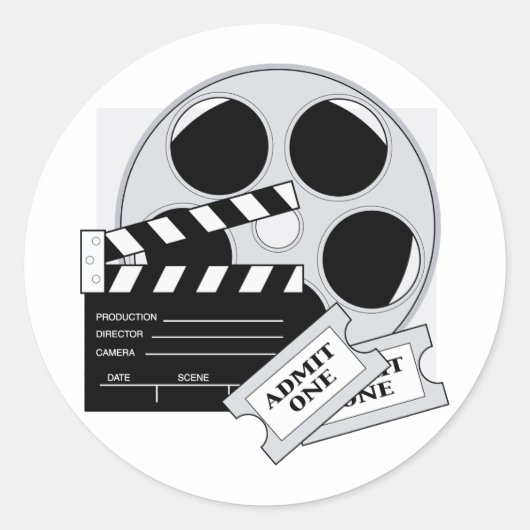 Sticker Rond Billets de film (Devant)