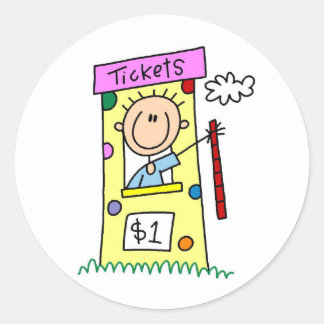 Sticker Rond Billets Pour L'Autocollant Figurant Fair Stick