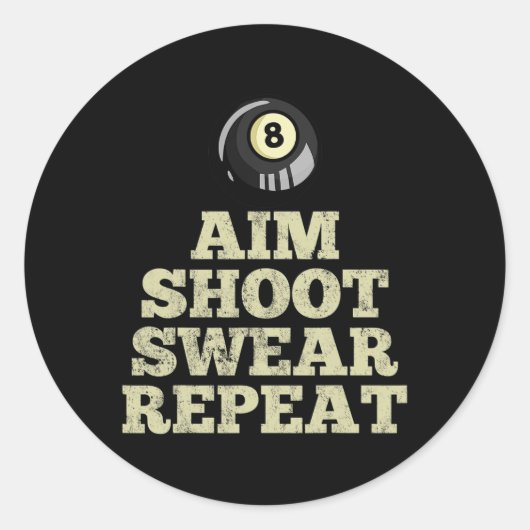 Sticker Rond Billiard (Devant)