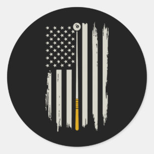 Sticker Rond Billiard Pool Player Billiards Table Etats-Unis Am