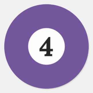 Sticker Rond Billiard Solide Violet Ball 4
