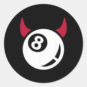 Sticker Rond Billiards Diable