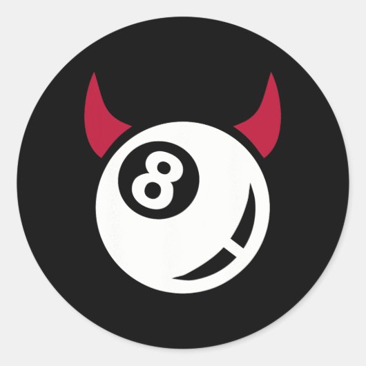 Sticker Rond Billiards Diable (Devant)