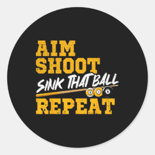 Sticker Rond Billiards Objectif Tirer Sink Cette Balle Répéter