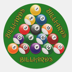 STICKER ROND BILLIARDS RACK