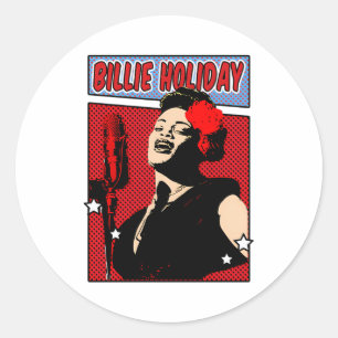 Sticker Rond Billie Holiday