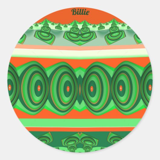 STICKER ROND BILLIE ~ NOËL ~ (Devant)