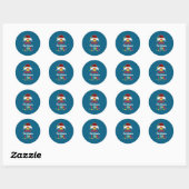 Sticker Rond Billing Christmas Squad Santa Hat Billing Speciali (Feuille)