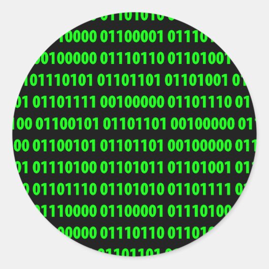 Sticker Rond Binaire (Devant)