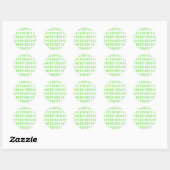 Sticker Rond Binary Vert 01 - GeekShirts (Feuille)