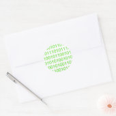 Sticker Rond Binary Vert 01 - GeekShirts (Enveloppe)