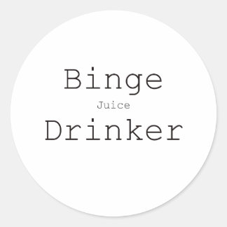 Sticker Rond Binge Jus Boisson Noir Bleu Rouge