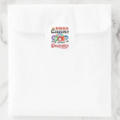 Sticker Rond Bingo Anniversaire Bingo Les reines sont nées en d (Sac)